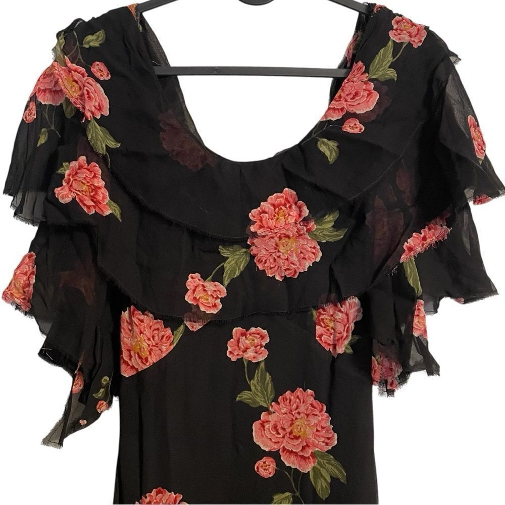 Reformation Angel Miranda Ruffle Chiffon Mini Dress - Picture 4 of 9